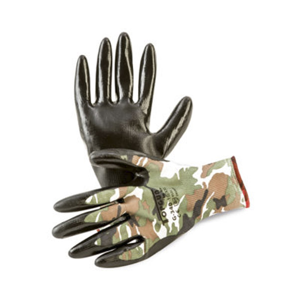 Guanti Da Lavoro In Nitrile Nero GLOVEX MAURER – Taglia 10, Confezione 12 Paia, Antiscivolo, EN 388 4121